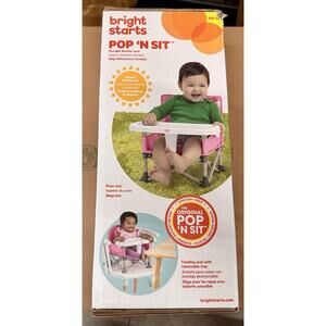 Bright Starts Pop N Sit Portable Booster Seat Pink